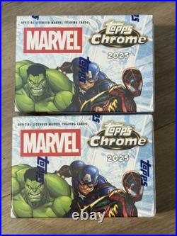 2025 Topps Chrome Marvel Blaster Box Sealed New Lot Of 2 Free Shipping
