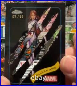 2025 Topps Chrome Marvel Colleen Wing SSP Clawed Chrome Black Refractor 7/10 2025 Topps Chrome Marvel Colleen Wing SSP Clawed Chrome Black Refractor 7/10