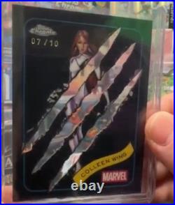 2025 Topps Chrome Marvel Colleen Wing SSP Clawed Chrome Black Refractor 7/10 2025 Topps Chrome Marvel Colleen Wing SSP Clawed Chrome Black Refractor 7/10
