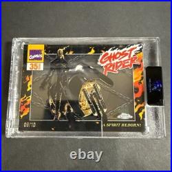 2025 Topps Chrome Marvel Comics 35 Years Ghost Rider Shadowbox Black /10 2025 Topps Chrome Marvel Comics 35 Years Ghost Rider Shadowbox Black /10