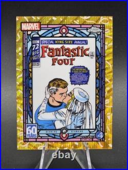 2025 Topps Chrome Marvel FANTASTIC FOUR Diamond Anniversary Relic Gold /50 2025 Topps Chrome Marvel FANTASTIC FOUR Diamond Anniversary Relic Gold /50