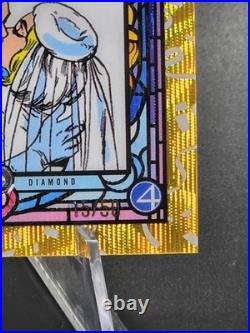 2025 Topps Chrome Marvel FANTASTIC FOUR Diamond Anniversary Relic Gold /50 2025 Topps Chrome Marvel FANTASTIC FOUR Diamond Anniversary Relic Gold /50