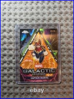 2025 Topps Chrome Marvel Galactic Legends Captain Marvel Orange Wave 5/25 2025 Topps Chrome Marvel Galactic Legends Captain Marvel Orange Wave 5/25