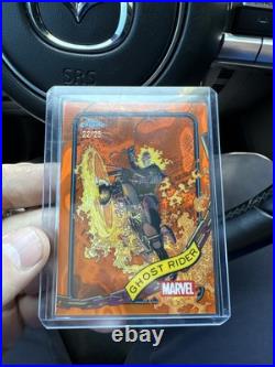 2025 Topps Chrome Marvel Ghost Rider #183 Orange Lava Refractor 22/25