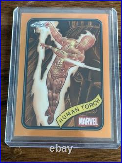 2025 Topps Chrome Marvel Human Torch True Orange Color match 14/25 2025 Topps Chrome Marvel Human Torch True Orange Color match 14/25