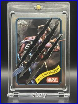 2025 Topps Chrome Marvel Killmonger Steel Clawed Refractor #/20 Black Panther