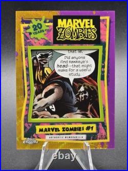2025 Topps Chrome Marvel MARVEL ZOMBIES 20 Year Comic Book Relic Gold /50 2025 Topps Chrome Marvel MARVEL ZOMBIES 20 Year Comic Book Relic Gold /50