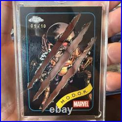 2025 Topps Chrome Marvel M. O. D. O. K. Wolverine Adamantium Clawed Black Chrome /10