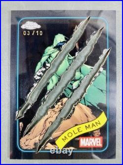 2025 Topps Chrome Marvel Mole Man Clawed Chrome Black /10 ULTRA RARE SSP