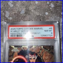 2025 Topps Chrome Marvel Scarlet Witch Indestructible-Super 1/1 Gold Refractor