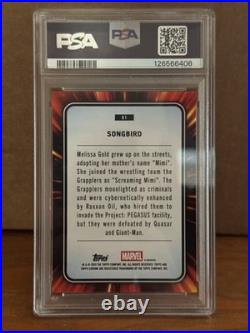 2025 Topps Chrome Marvel Song Bird Orange Lava /25 PSA 7 POP 1