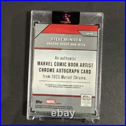 2025 Topps Chrome Marvel Steve McNiven Autograph 6/10 Card #AA-SM