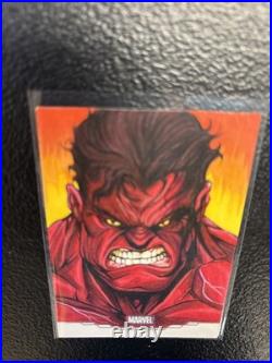 2025 Topps Chrome Marvel Studio Red Hulk 1/1 Sketch! Artist Auto. Beautiful card