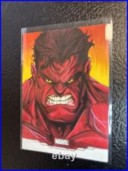 2025 Topps Chrome Marvel Studio Red Hulk 1/1 Sketch! Artist Auto. Beautiful card