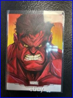 2025 Topps Chrome Marvel Studio Red Hulk 1/1 Sketch! Artist Auto. Beautiful card