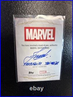 2025 Topps Chrome Marvel Studio Red Hulk 1/1 Sketch! Artist Auto. Beautiful card