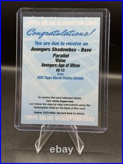 2025 Topps Chrome Marvel Studios Avengers Shadowbox Redemption Vision