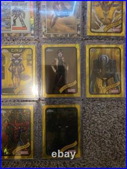 2025 Topps Chrome Marvel Yellow Refractor Serial Numbered Card Lot