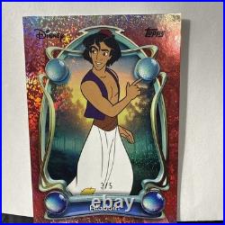 2025 Topps Disney Wonder Aladdin Red Sparkle 3/5
