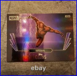 2025 Topps Genesis Daredevil Purple Foil /15 2025 Topps Genesis Daredevil Purple Foil /15
