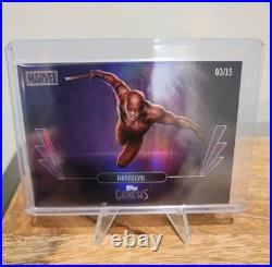 2025 Topps Genesis Daredevil Purple Foil /15 2025 Topps Genesis Daredevil Purple Foil /15