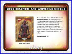 2025 Topps Marvel Chrome Deadpool Wolverine Hobby Box Factory Sealed 80-cards