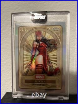 2025 Topps Marvel Mint Gold Card Chrome Refractor /50 Elektra