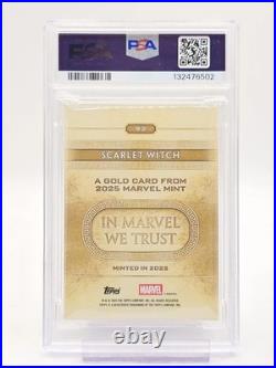 2025 Topps Marvel Mint Scarlet Witch #92 Gold PSA 8 NM-MT Pop 1