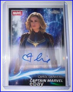 2025 Topps Marvel Studios Chrome Captain Marvel Brie Larson Autograph + More