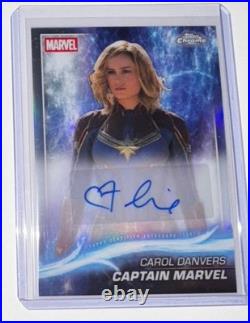 2025 Topps Marvel Studios Chrome Captain Marvel Brie Larson Autograph + More