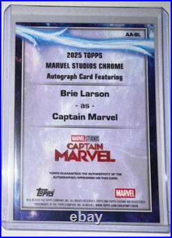2025 Topps Marvel Studios Chrome Captain Marvel Brie Larson Autograph + More