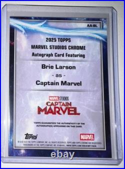 2025 Topps Marvel Studios Chrome Captain Marvel Brie Larson Autograph + More