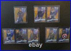 2025 Topps Marvel Studios Chrome LOT (8 Gold cards, /50, featuring 7 characters)