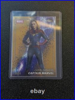 2025 Topps Marvel Studios Chrome LOT (8 Gold cards, /50, featuring 7 characters)