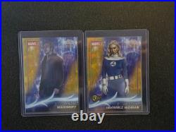2025 Topps Marvel Studios Chrome LOT (8 Gold cards, /50, featuring 7 characters)