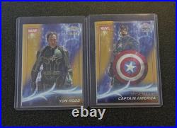 2025 Topps Marvel Studios Chrome LOT (8 Gold cards, /50, featuring 7 characters)