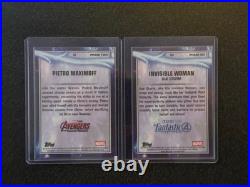 2025 Topps Marvel Studios Chrome LOT (8 Gold cards, /50, featuring 7 characters)