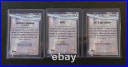 2025 Topps Marvel Studios Chrome LOT (8 Gold cards, /50, featuring 7 characters)