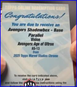 2025 Topps Marvel Studios Chrome VISION Avengers Shadowbox Redemption #AS-13