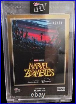 2025 Topps Now Marvel Zombies Gold Refractor Rainbow Foil #42/50 Rare Ssp 2025 Topps Now Marvel Zombies Gold Refractor Rainbow Foil #42/50 Rare Ssp