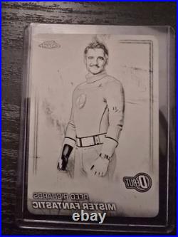 2025 topps marvel studios chrome Black Printing Plate 1 Of 1 Debut Reed Richards