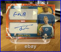 2026 Finest Fantastic Four DA-MQ Dual Autos Human Torch/Thing Orange 11/25