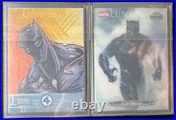 2026 Topps Black Panther Premium Collector Lot Sketch 1/1 + Chrome Refractor SSP