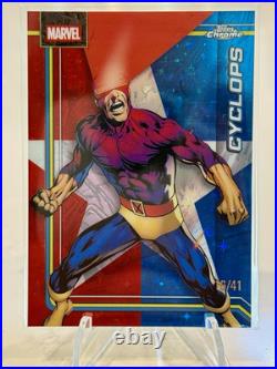 2026 Topps Chrome Marvel X-Men Cyclops Captain America's Star Refractor /41