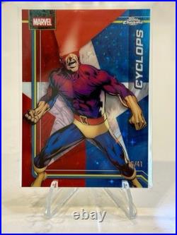 2026 Topps Chrome Marvel X-Men Cyclops Captain America's Star Refractor /41