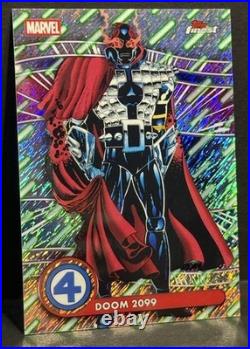 2026 Topps Finest Fantastic Four #059 Doom 2099 Cosmic Ray Refractor /65