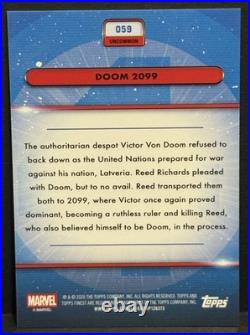 2026 Topps Finest Fantastic Four #059 Doom 2099 Cosmic Ray Refractor /65