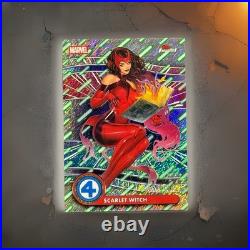 2026 Topps Finest Fantastic Four #076 Scarlet Witch Cosmic Ray Refractor /65
