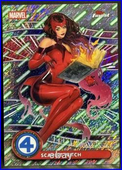 2026 Topps Finest Fantastic Four #076 Scarlet Witch Cosmic Ray Refractor /65