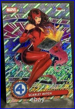 2026 Topps Finest Fantastic Four #076 Scarlet Witch Cosmic Ray Refractor /65